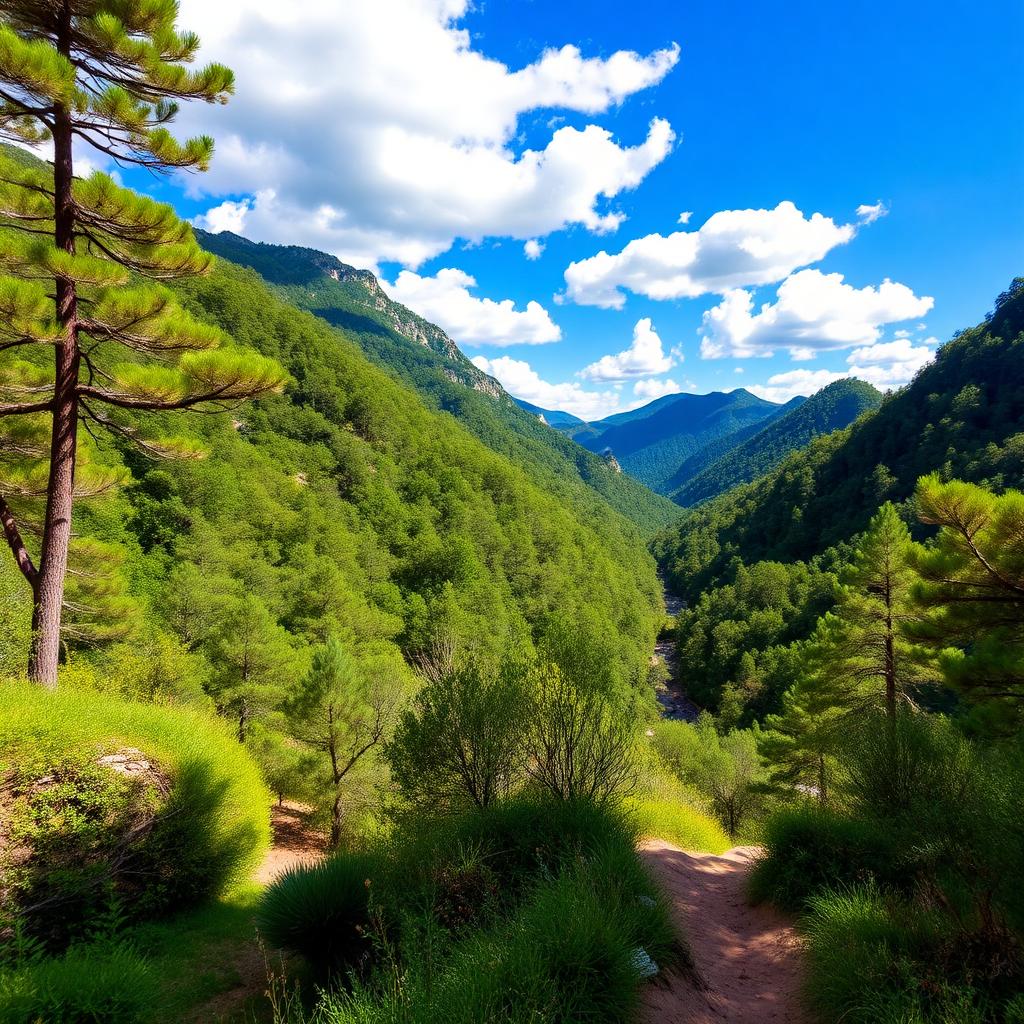 Paisaje natural del Alto Turia con rutas de senderismo en Aras de los Olmos